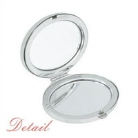 Žuti budgie papiga papiga ovalno ogledalo prijenosna šminka ručna šminka dvostruke bočne naočale