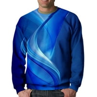 Muške lagane dukserice na rasprodaji ležerni elegantni pulover jesen-zima majica s printom u donjem dijelu, 3-inčni