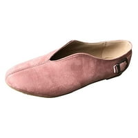 Floleo Clearcen ženske ležerne cipele, ravna kopča s plitkim remenom lijena sukna ljetna cipela