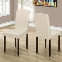 Blagovaonska stolica, set od 2 komada, bočni, tapecirani, za kuhinju, blagovaonicu, izgled PU kože, drvene noge,