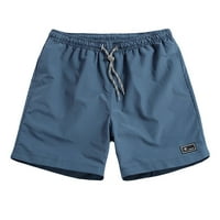 Muške hlače Plus size tanke brzosušeće hlače za plažu Ležerne sportske kratke hlače muške plave hlače;