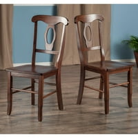 2-dijelni set blagovaonskih stolica s ključanicom s naslonom od oraha
