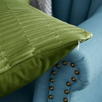 Set jastučnica od nabranog baršuna domaće meke stvari - avokado-26 26