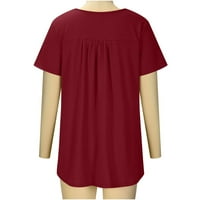 Ženske plus veličine vrhovi za čišćenje ženskog modnog cvjetnog biljnog tiska ženski okrugli vrat labave majice