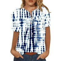 Rasprodaja majica za žene Bluza ženske Ležerne bluze kratkih rukava s cvjetnim uzorkom, labave, bijele, e-mail