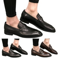 Muške crne tenisice za trčanje muške kožne cipele s visokim vrhom klasične poslovne kožne cipele modne casual
