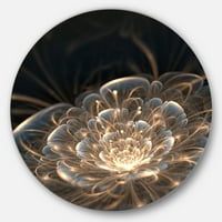 Fraktalni cvijet sa zlatnim zrakama slikajući umjetničke otiske