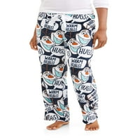 Disney smrznuti ženska dozvola pidžama Super Minky Plish Fleece za spavanje hlača