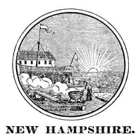 Državni Pečat NH. Pečat Novog Hampshirea, Jedne Od Izvornih Trinaest Država, Tijekom Američke Revolucije. Ispis