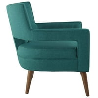 Fotelja s prozirnim presvlakama od tkanine u tirkiznoj boji