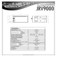 JRV9000R JRV R 2. Dupli navigacijski sustav sa zaslonom osjetljivim na dodir DIN 6,2, multimedijalni prijemnik,