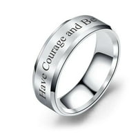 Prsten s matiranim poliranjem-skupite hrabrost i budite ljubazni