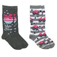 JoJo Siwa Girls koljena Visoke čarape, 2-pack, veličine 6-11