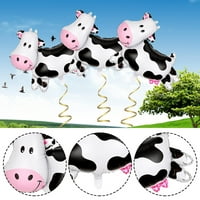 Baloni u obliku krave, Slatki balon od milara s kravom za tematske rođendanske zabave za krave, ukrasi za rođendanske