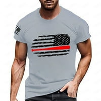 Muške majice sa zastavom Dana neovisnosti ležerna mekana udobna majica kratkih rukava u crvenoj boji;