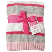 Plišana šenilna deka za djevojčice, ružičasta, Jedna veličina