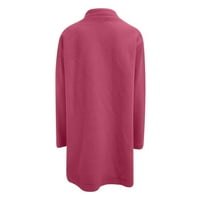 Tople modne ženske jakne Plus Size s ovratnikom, jesenska rasprodaja, vruće ružičaste veličine