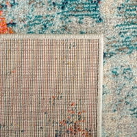 Vintage apstraktni tepih, narančasta krema, 8' 10'