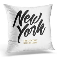 NYC New York Grad koji nikad ne spava kaligrafska slova naljepnica naljepnica jastuka jastuka jastuka