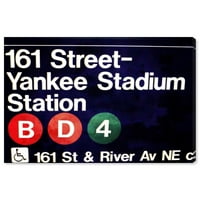 Wynwood Studio 'Yankee stadion' Arhitektura i zgrade Zidne umjetničke platnene platneno platno - crno, bijelo,