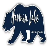Suvenir na jezeru Harmon, Sjeverna Dakota, 3-struki magnet za hladnjak s uzorkom medvjeda