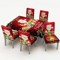 Božićni Djed Božićnjak uklonjiva rastezljiva navlaka za stolicu tepih stolnjak Božićni ukras