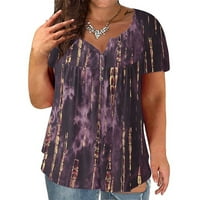 Ženski topovi, bluza s grafičkim printom u donjem rublju, ležerna Ženska majica kratkih rukava, svečane ljetne