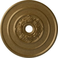 Stolarija od 26 1 8 1 2tradicionalni stropni medaljon s lišćem akanta, ručno oslikan blijedo zlatnim