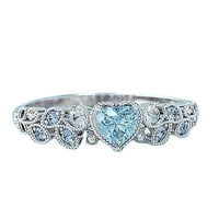 Ženski modni dijamantni vjenčani prstensrce ljubavi ženski prsten od srca breskve nakit