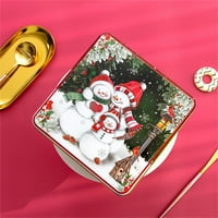 Božićne limenke kutije izdržljivi veliki kapacitet kovano željezo čvrsto otporan na hrđu božićni kolačići poklon