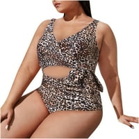 Kupaći kostim donje žene Plus size modni Casual Ženski jednodijelni kupaći kostim Plus size leopard print seksi