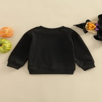Dječja majica s kapuljačom, vrhovi s okruglim vratom s natpisom duh, pulover s dugim rukavima, košulja