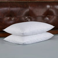 Bijeli hipoalergenski jastuk od perja i dolje-set od dva jastuka, a - list