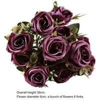 Hesroicy buket umjetna ruža realistično privlačno očiju bez ikakvih briga cvjetovi ukrasni lažni buket ruže za