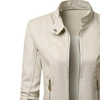 Duga Ženska jakna, kaput, modna ženska jakna, jednobojna gornja odjeća s džepom s patentnim zatvaračem, vrhovi,