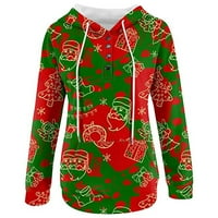 Essentials Hoodie božićne kapuljače Twishirts Women Tiskani Xmas odmor odjeća crtanje džempera dugih rukava camisas