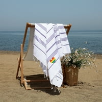 Linum kućni tekstil turski pamuk sretni vesela duga srca pestemal ručnik za plažu