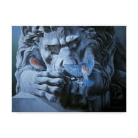 Zaštitni znak likovne umjetnosti 'Bluebirds slijetanje na lav' platno umjetnost Ron Parker