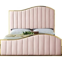 Jolie 's Meridian namještaj ružičasti baršunasti bračni krevet veličinemumbo-mumbo