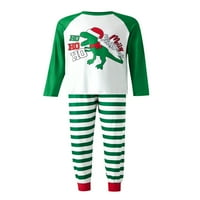 + Božićni obiteljski set identičnih pidžama s dinosaurima, vrhovima, kariranim hlačama, pidžama, božićnim pidžamama