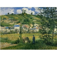 Umjetnost potpisa pejzaž u Chaponvalu1880 ulje na platnu Camille Pissarro