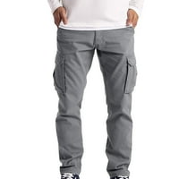 Hinvhai hlače Plus size muške teretne hlače radna odjeća teretne hlače s džepovima za borbenu sigurnost Pune hlače