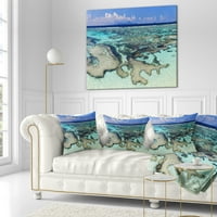 Dizajnerska tirkizna voda tropskog oceana-Moderni jastuk s morskim krajolikom-18.18