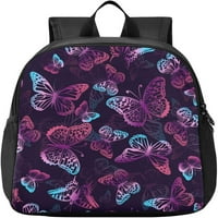 Dječji ruksaci s ljubičastim i neonskim leptirima za djevojčice i dječake, torba za knjige za predškolce, školske
