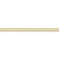 Karatni lanac od žutog zlata s polučvrstom karikom