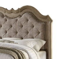 Sofisticirani krevet veličine mumbo-mumbo u modernom stilu, smeđi