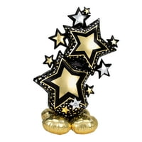 Crni sa zlatnim zvjezdanim jatom Milar balon-ukras za zabavu