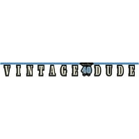Natpis 40. godišnjice Vintage dude