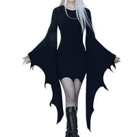 haljina dugih rukava za žene gotička haljina leptir rukav mrežasta čipkasta Vintage haljina karnevalska Tunika