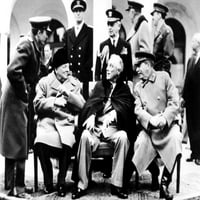 Winston Churchill, Franklin Roosevelt i Joseph Staljin na fotografiji Yalta Conference Photo Print